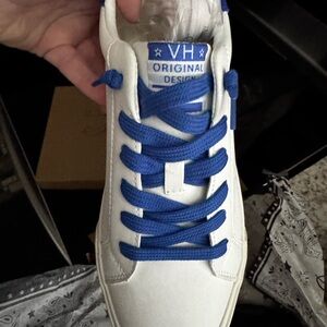 Vintage Havana White and Blue Sneakers